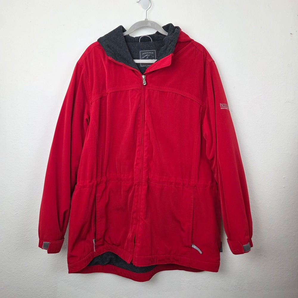Pacific Trail‎ Jacket Womens 1X Red Outdoor Wear Fleece Lined Hooded Full Zip